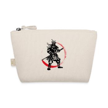 Samurai Japanese Warrior Blood Moon Design - Organic Pouch - nature - Front