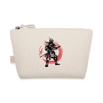 Samurai Japanese Warrior Blood Moon Design - Organic Pouch - nature - Front