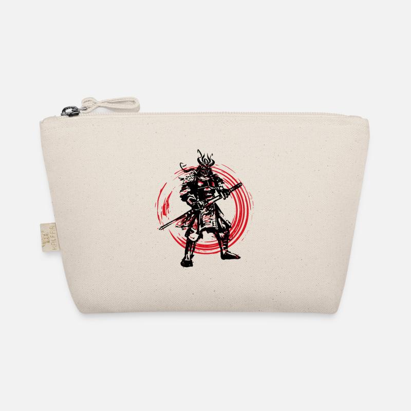 Samurai Japanese Warrior Blood Moon Design Organic Pouch