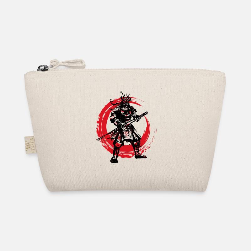 Samurai Japanischer Krieger Blutmond Design Bio-Täschchen