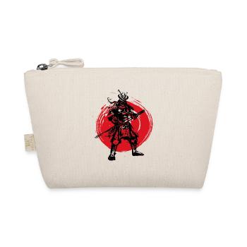 Samurai Japanese Warrior Blood Moon Design - Organic Pouch - nature - Front