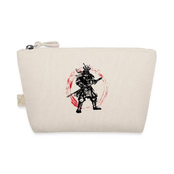 Samurai Japanese Warrior Blood Moon Design - Organic Pouch - nature - Front