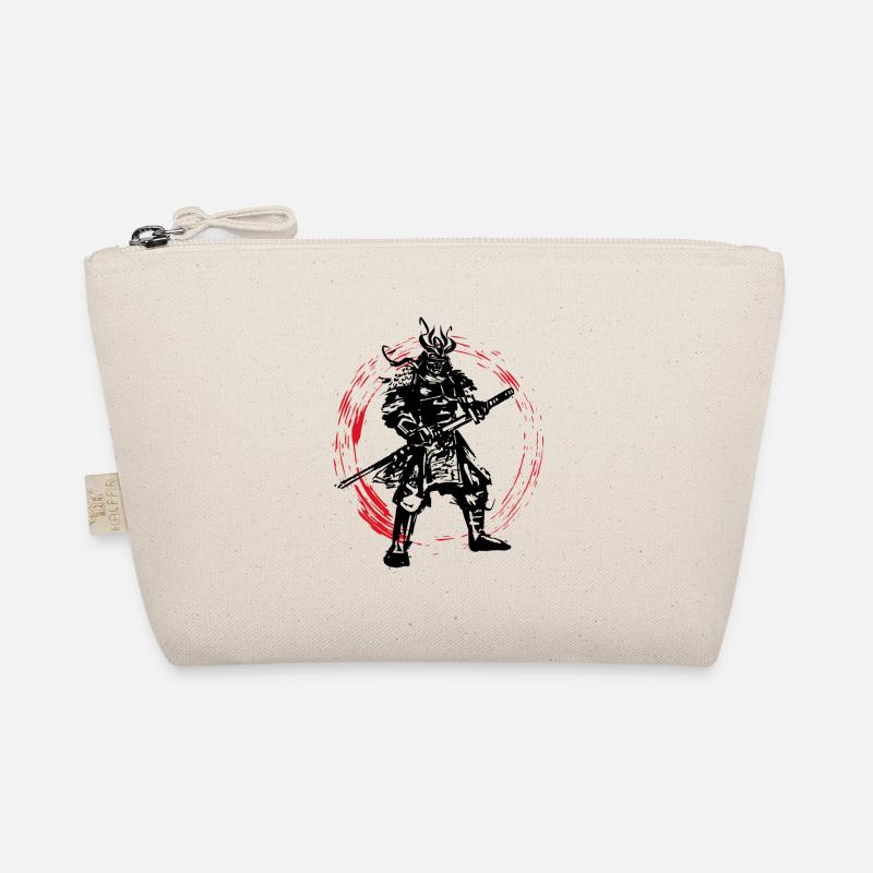 Samurai Japanischer Krieger Blutmond Design Bio-Täschchen
