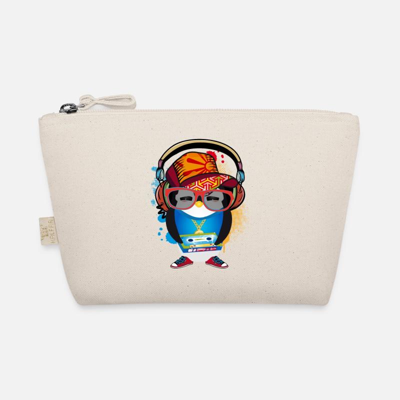 pingouin mignon comme un hip-hopper dans une tenue cool Trousse biologique