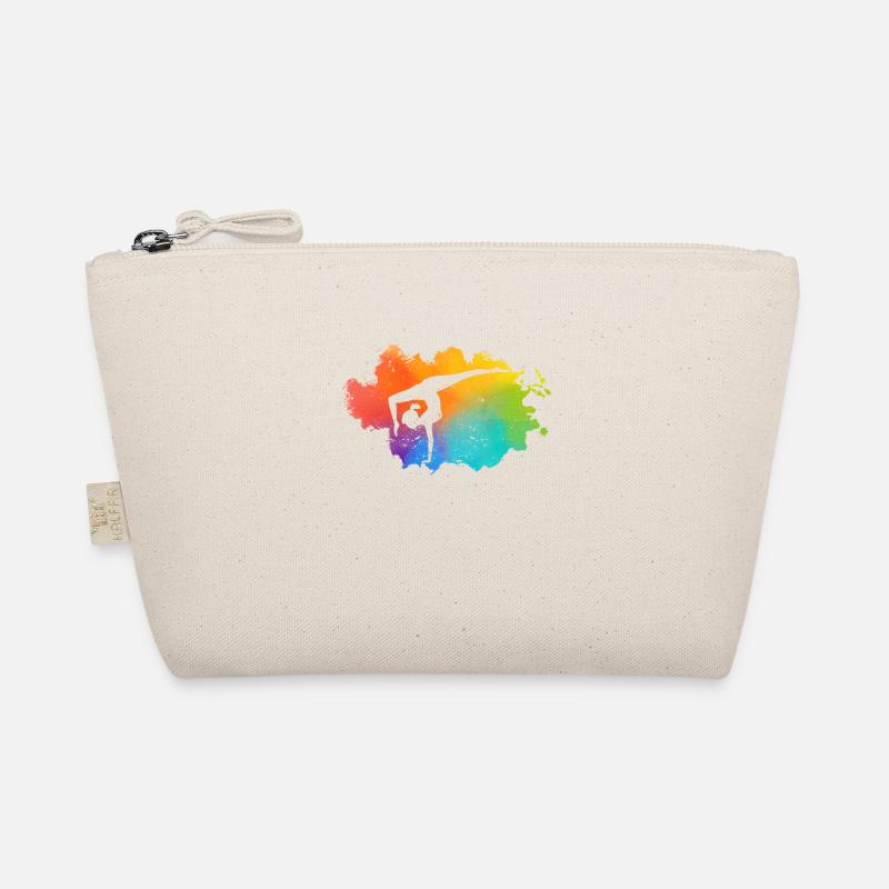 Gymnastik Regenbogenfarben Akrobatik Akro Turnerin - Bio-Täschchen - Natur