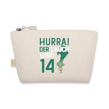 Hurra der Lauch wird 14 - Bio-Täschchen - Natur - Vorne