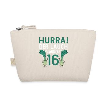 Hurra der Lauch wird 16 - Bio-Täschchen - Natur - Vorne