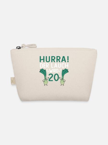 Hurra der Lauch wird 20 - Bio-Täschchen - Natur