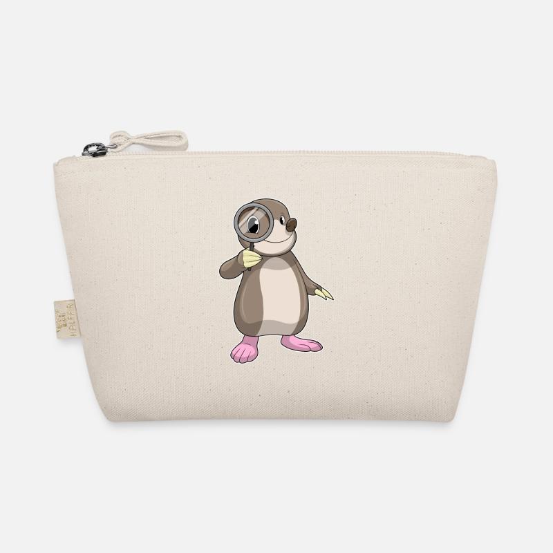 Mole with magnifying glass Organic Pouch