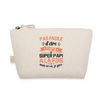 Papa Et Super Papy Fête Des Pères Cadeau De Noël - Trousse biologique - nature - Devant
