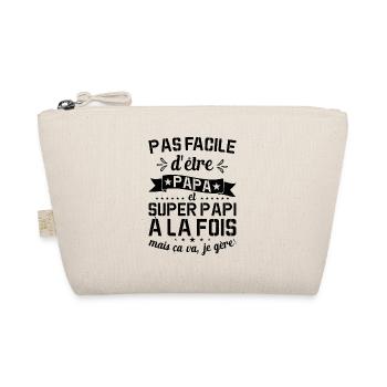 Papa Et Super Papy Fête Des Pères Cadeau De Noël - Trousse biologique - nature - Devant