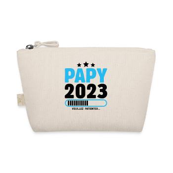 Papy 2023 Idée Cadeau Fête Des Pères Cool Annonce - Trousse biologique - nature - Devant