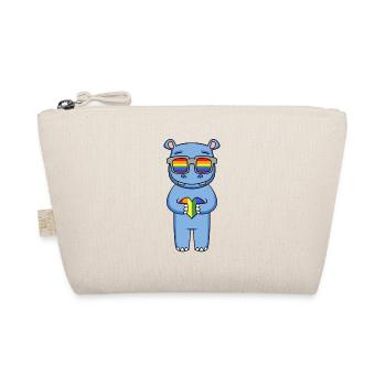 Animal LGBT Hippo Arc-en-ciel - Trousse biologique - nature - Devant