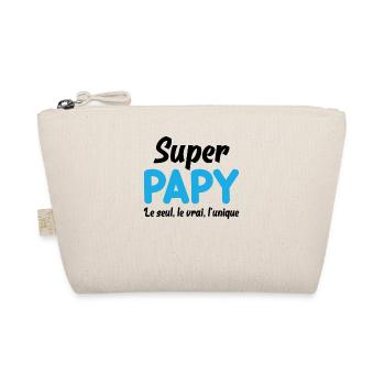 Super Papy Cadeau Anniversaire Fête Des Pères Papa - Trousse biologique - nature - Devant