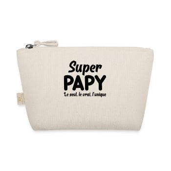 Super Papy Cadeau Anniversaire Fête Des Pères Papa - Trousse biologique - nature - Devant