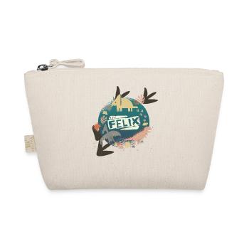FELIX - Beautiful boy name with cute dinosaurs - Organic Pouch - nature - Front