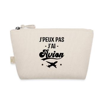 Cadeau Je peux pas j'ai avion humour aviation - Trousse biologique - nature - Devant