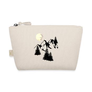 Mountains Moon Peak Spruce Navel Tree Fir Natural - Organic Pouch - nature - Front