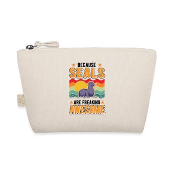 Robbe Geschenk Seelöwe - Bio-Täschchen - Natur - Vorne