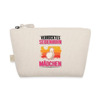 Verrücktes Seidenhuhn Mädchen - Bio-Täschchen - Natur - Vorne