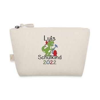 Luis 2022 T-Rex Einschulung Erstklässler 2022 - Bio-Täschchen - Natur - Vorne