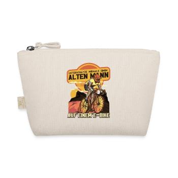 Never underestimate an old man pedelec - Organic Pouch - nature - Front