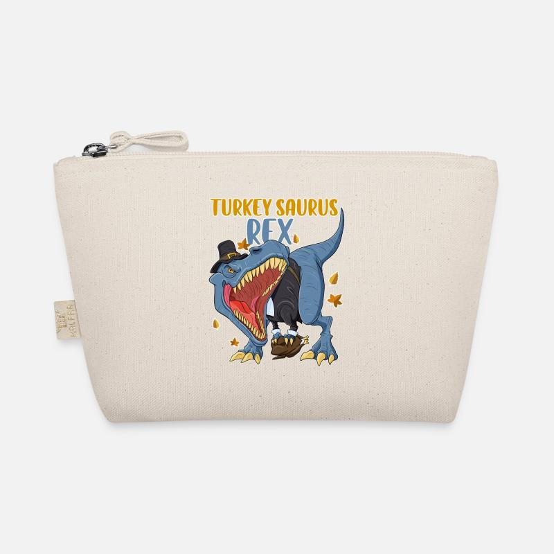 Turkey Saurus Rex I TRex Pilgrim Hat I Dinosaur Bio-Täschchen