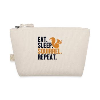 Eat Sleep Squirrel Repeat Grauhörnchen Squirrel - Bio-Täschchen - Natur - Vorne