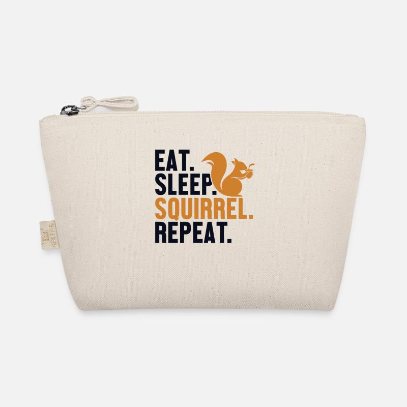 Eat Sleep Squirrel Repeat Fox Eastern Gray Organic Pouch