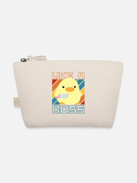 Comme un patron - Ente mit Messer Duck with Knife Meme - Trousse biologique - nature - Devant