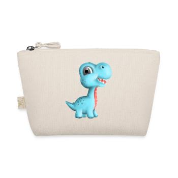 Niedlicher Dino Kleidung für Kinder & Neugeborene - Bio-Täschchen - Natur - Vorne