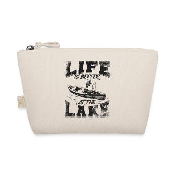 Canoe Canoeing Vintage Life Is - Organic Pouch - nature - Front
