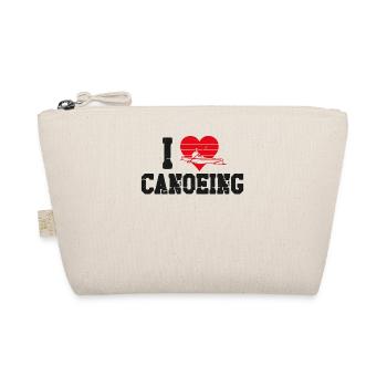 Canoe Canoeing Heart Vintage I - Organic Pouch - nature - Front