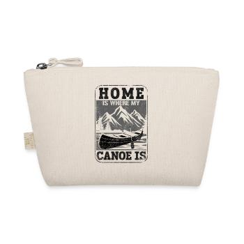 Canoe Canoeing Vintage Home Is - Organic Pouch - nature - Front
