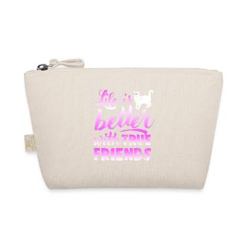 Life Is Better With True Friends Cat Lover Tee - Bio-Täschchen - Natur - Vorne