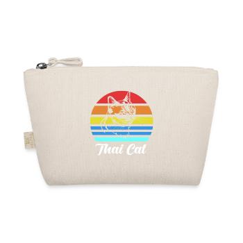 Retro Vintage Thai Cat T-Shirt Present Gift - Organic Pouch - nature - Front