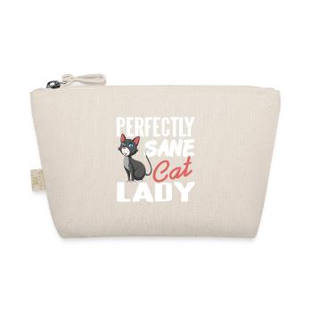 Perfectly Sane Cat Lady Funny Cat Lover T-Shirt - Bio-Täschchen - Natur - Vorne