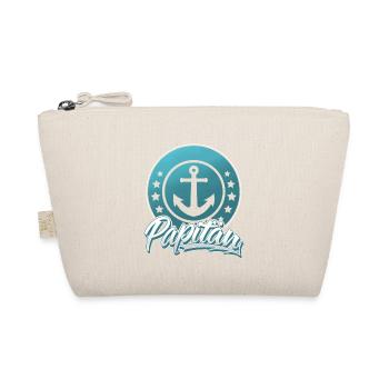 Papitän Papa Vater Kapitän Segeln Boot Schiff - Bio-Täschchen - Natur - Vorne