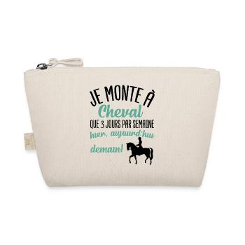 Je monte à cheval que 3 jours par semaine cadeau - Trousse biologique - nature - Devant