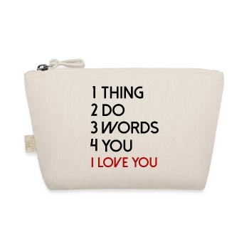 quotes love saying Valentine's Day love font - Organic Pouch - nature - Front