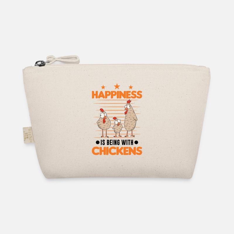 Happiness is being with Chickens Hühner Bio-Täschchen