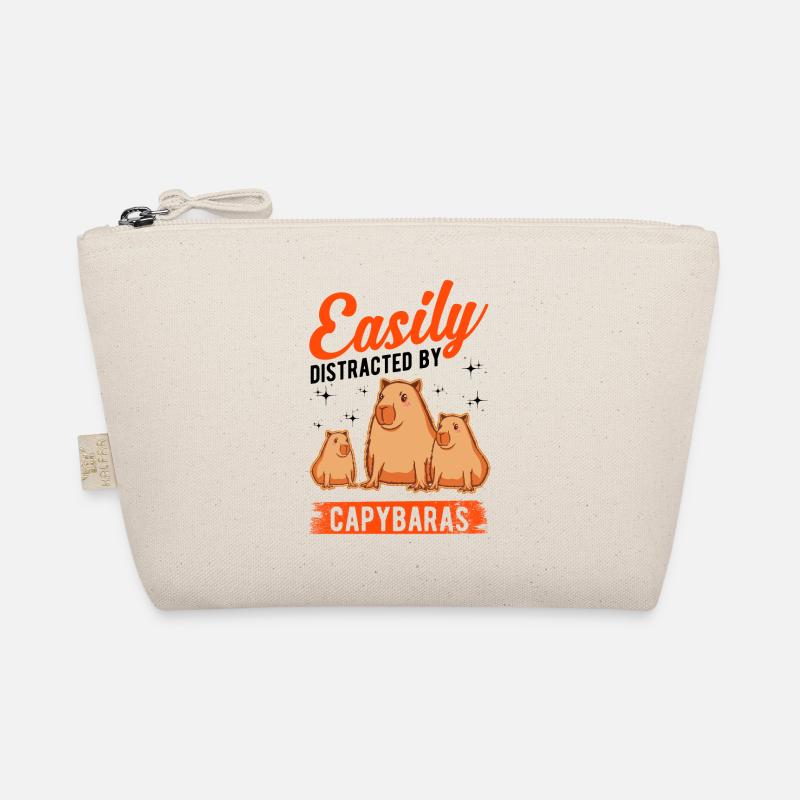 Easily distracted by Capybaras capybara Organic Pouch
