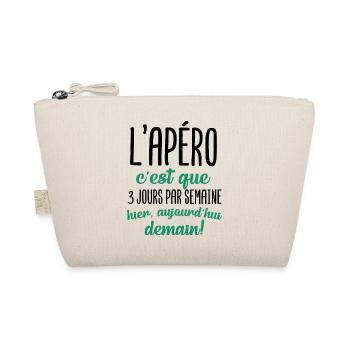 L'apéro c'est que 3 jours par semaine cadeau apéro - Trousse biologique - nature - Devant