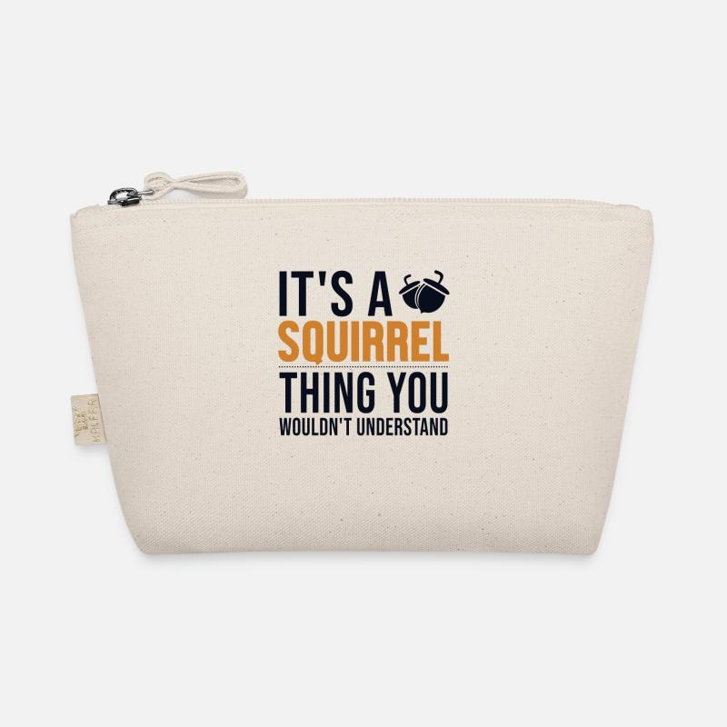 It's a Squirrel Thing Japanese Fox Eastern Gray Organic Pouch