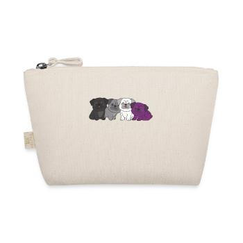 Asexual Flag Pug Pride LGBTQ cute dogs - Organic Pouch - nature - Front