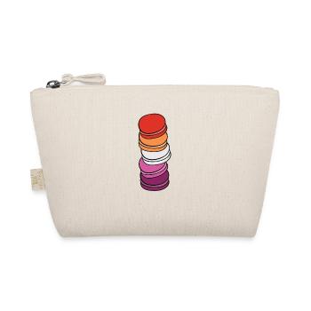 Lesbian Flag Genderfluid Pride LGBTQ Macaron - Bio-Täschchen - Natur - Vorne