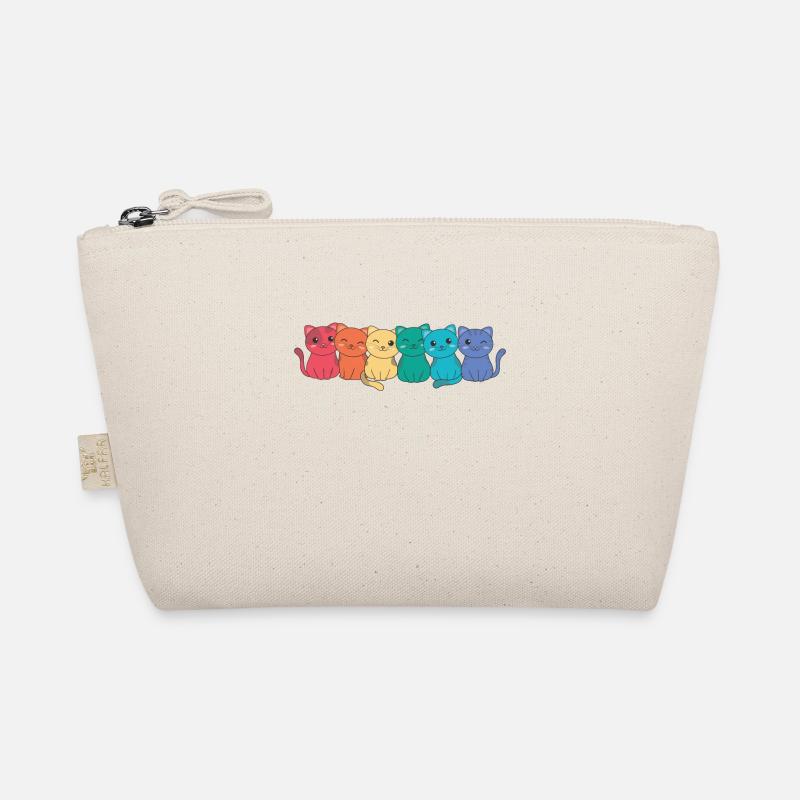 Rainbow Flag Gay Pride LGBTQ Chats Mignon Chat Trousse biologique