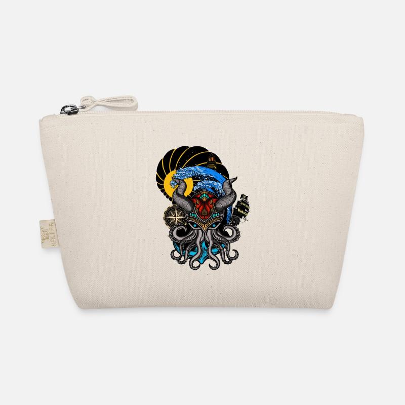 Fun octopus with horns and boat Organic Pouch