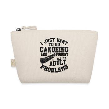 Canoe Canoeing Vintage I Just Want - Bio-Täschchen - Natur - Vorne