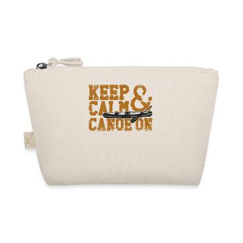Canoe Canoeing Vintage Keep Calm - Organic Pouch - nature - Front